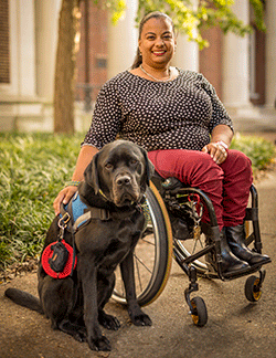 Dr. Anjali Forber-Pratt with her service dog