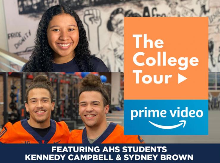 The College Tour, on Amazon Prime, featuring AHS students Kennedy Campbell and Sydney Brown