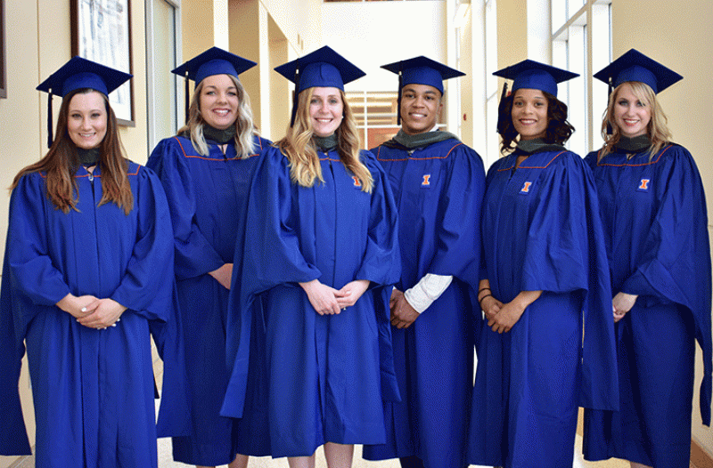 photo of MSHA students in cap and gown