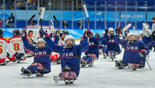 Team USA reached the semifinals of the sled hockey tournament in Beijing