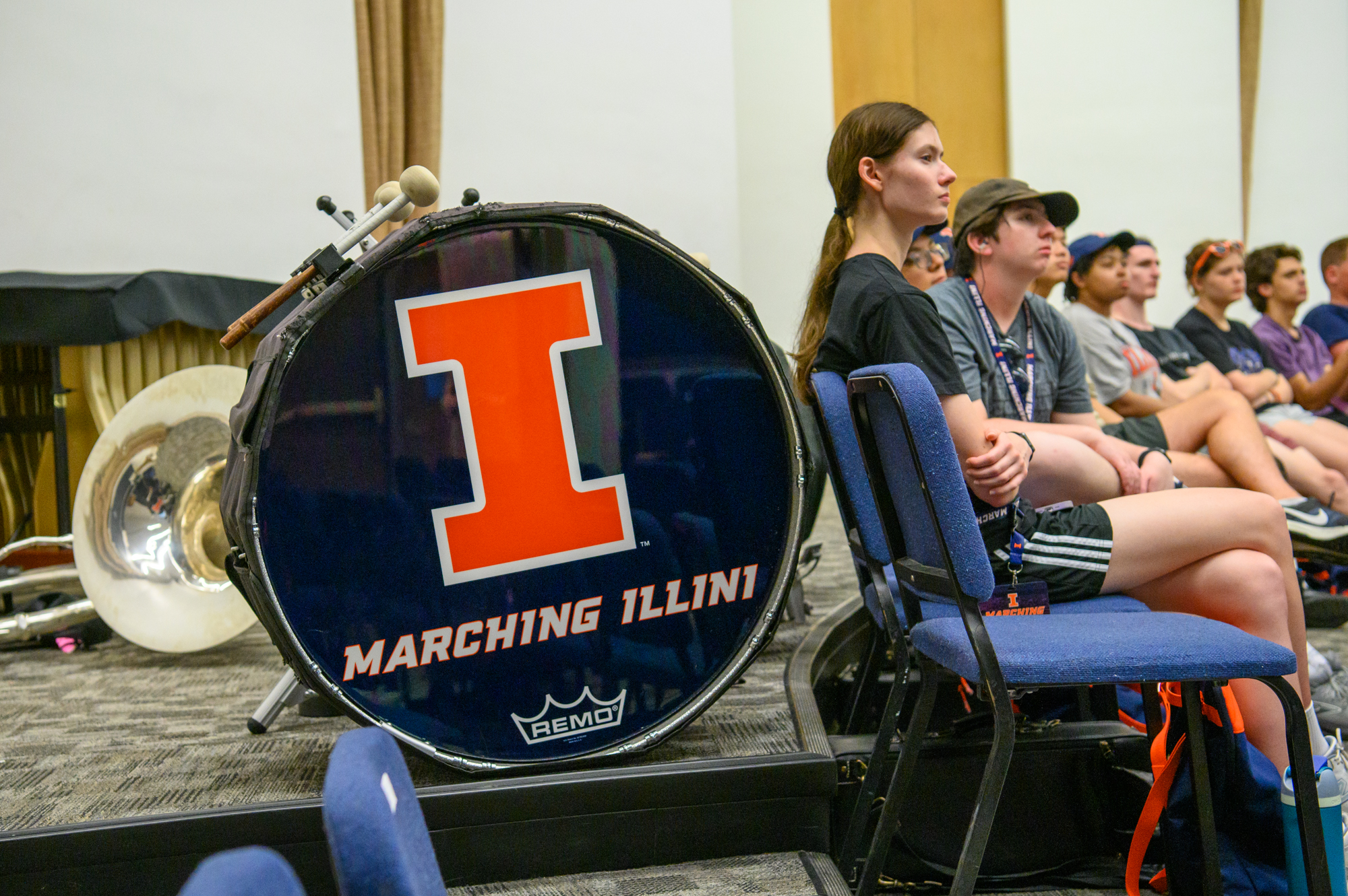 Marching Illini learn from SHS to protect their hearing before taking the field