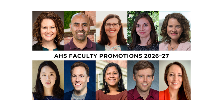 Applied Health Sciences announces faculty promotions for 2026-27 academic year